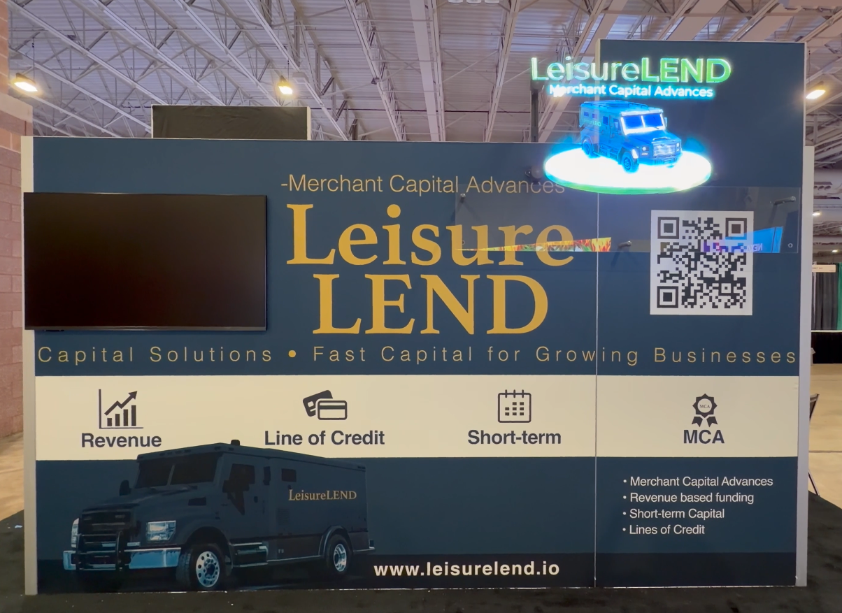LeisureLEND exhibit with a holographic element